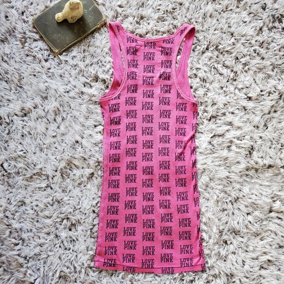 PINK Victoria's Secret Pink and Black Tank Top - Picture 4 of 7
